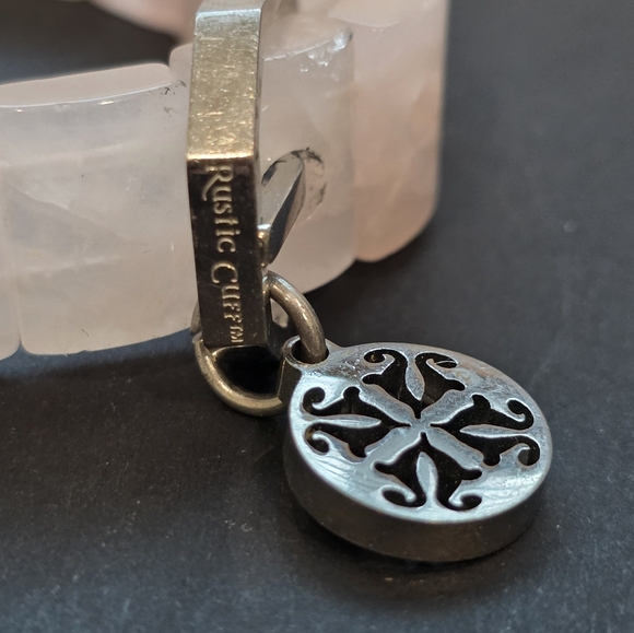 Rustic Cuff Rose Quartz Bracelet - Picture 3 of 4